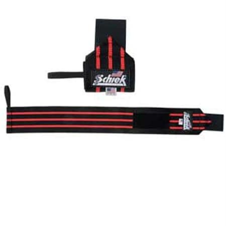 Schiek Sports Schiek 1124WS-B Black Line Heavy Duty Wrist Wraps - 24 Inch - Black 1124WS-B
